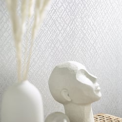 Galerie Wallcoverings Product Code: 95040 - Vault Wallpaper Collection Galerie Wallcoverings Product Code 95040 - Vault Wallpaper Collection - White Colours - An interesting play on a diamond geometric, with industrial elements creating a cross hatch effect accentuated with an embossed sheen. A relaxing take on a classic pattern that will be on trend for years to come. Design