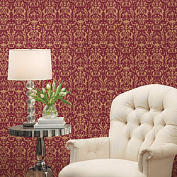 Galerie Wallcoverings Product Code: 95505 - Ornamenta 2 Wallpaper Collection Galerie Wallcoverings Product Code 95505 - Ornamenta 2 Wallpaper Collection - Red Gold Colours - Toscano Damask Design
