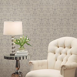 Galerie Wallcoverings Product Code: 95507 - Ornamenta 2 Wallpaper Collection Galerie Wallcoverings Product Code 95507 - Ornamenta 2 Wallpaper Collection - Silver Grey Colours - Toscano Damask Design