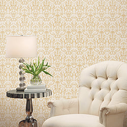 Galerie Wallcoverings Product Code: 95514 - Ornamenta 2 Wallpaper Collection Galerie Wallcoverings Product Code 95514 - Ornamenta 2 Wallpaper Collection - White Gold Colours - Toscano Damask Design