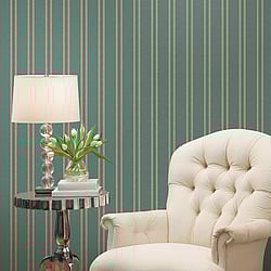 Galerie Wallcoverings Product Code: 95703 - Ornamenta 2 Wallpaper Collection Galerie Wallcoverings Product Code 95703 - Ornamenta 2 Wallpaper Collection - Blue Colours - Regency Stripe Design