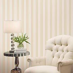 Galerie Wallcoverings Product Code: 95714 - Ornamenta 2 Wallpaper Collection Galerie Wallcoverings Product Code 95714 - Ornamenta 2 Wallpaper Collection - White Gold Colours - Regency Stripe Design
