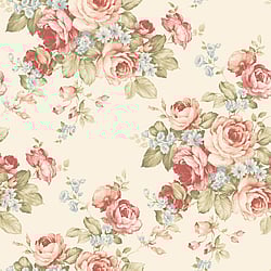 Galerie Wallcoverings Product Code: AB27614 - Abby Rose 3 Wallpaper Collection Galerie Wallcoverings Product Code AB27614 - Abby Rose 3 Wallpaper Collection - Cream Pink Blue Olive Green Colours - Grand Floral Design