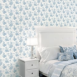 Galerie Wallcoverings Product Code: AB27656 - Abby Rose 3 Wallpaper Collection Galerie Wallcoverings Product Code AB27656 - Abby Rose 3 Wallpaper Collection - Navy Colours - Toile Design