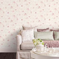 Galerie Wallcoverings Product Code: AB27661 - Abby Rose 3 Wallpaper Collection Galerie Wallcoverings Product Code AB27661 - Abby Rose 3 Wallpaper Collection - Soft Pink Green Cream Colours - Morning Dew Design