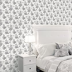 Galerie Wallcoverings Product Code: AB42413 - Abby Rose 3 Wallpaper Collection Galerie Wallcoverings Product Code AB42413 - Abby Rose 3 Wallpaper Collection - Black Colours - Toile Design