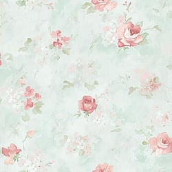 Galerie Wallcoverings Product Code: AB42417 - Abby Rose 3 Wallpaper Collection Galerie Wallcoverings Product Code AB42417 - Abby Rose 3 Wallpaper Collection - Teal Pink Colours - Morning Dew Design