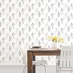 Galerie Wallcoverings Product Code: AB42443 - Abby Rose 3 Wallpaper Collection Galerie Wallcoverings Product Code AB42443 - Abby Rose 3 Wallpaper Collection - Grey Black Colours - Flora Design