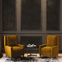 Galerie Wallcoverings Product Code: AC60001 - Absolutely Chic Wallpaper Collection Galerie Wallcoverings Product Code AC60001 - Absolutely Chic Wallpaper Collection - Metallic Black Dark Brown Colours - Crocodile Print Motif Design