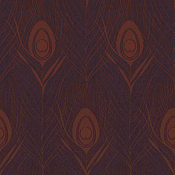 Galerie Wallcoverings Product Code: AC60007 - Absolutely Chic Wallpaper Collection Galerie Wallcoverings Product Code AC60007 - Absolutely Chic Wallpaper Collection - Metallic Red Lilac Colours - Peacock Feather Motif Design