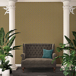 Galerie Wallcoverings Product Code: AC60019 - Absolutely Chic Wallpaper Collection Galerie Wallcoverings Product Code AC60019 - Absolutely Chic Wallpaper Collection - Brown Yellow Grey Colours - Art Deco Style Geometric Motif Design
