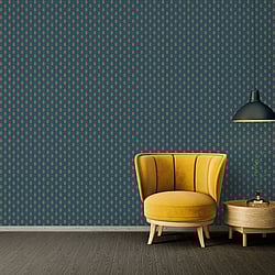 Galerie Wallcoverings Product Code: AC60021 - Absolutely Chic Wallpaper Collection Galerie Wallcoverings Product Code AC60021 - Absolutely Chic Wallpaper Collection - Beige Blue Brown Colours - Art Deco Style Geometric Motif Design