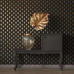 Galerie Wallcoverings Product Code: AC60022 - Absolutely Chic Wallpaper Collection Galerie Wallcoverings Product Code AC60022 - Absolutely Chic Wallpaper Collection - Brown Metallic Black Colours - Art Deco Style Geometric Motif Design