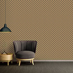Galerie Wallcoverings Product Code: AC60023 - Absolutely Chic Wallpaper Collection Galerie Wallcoverings Product Code AC60023 - Absolutely Chic Wallpaper Collection - Brown Metallic Black Colours - Art Deco Style Geometric Motif Design