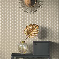 Galerie Wallcoverings Product Code: AC60024 - Absolutely Chic Wallpaper Collection Galerie Wallcoverings Product Code AC60024 - Absolutely Chic Wallpaper Collection - Beige Grey Metallic Colours - Art Deco Style Geometric Motif Design
