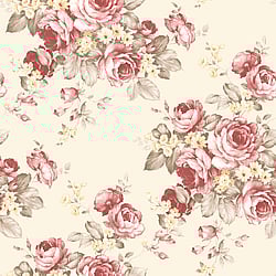 Galerie Wallcoverings Product Code: AF37702 - Abby Rose 4 Wallpaper Collection Galerie Wallcoverings Product Code AF37702 - Abby Rose 4 Wallpaper Collection - Red Creamgreen Colours - Grand Floral Design