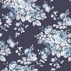 Galerie Wallcoverings Product Code: AF37703 - Abby Rose 4 Wallpaper Collection Galerie Wallcoverings Product Code AF37703 - Abby Rose 4 Wallpaper Collection - Blue Navy Colours - Grand Floral Design