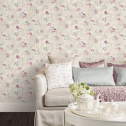 Galerie Wallcoverings Product Code: AF37710 - Abby Rose 4 Wallpaper Collection Galerie Wallcoverings Product Code AF37710 - Abby Rose 4 Wallpaper Collection - Plum Grey Blue Colours - Morning Dew Design