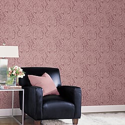 Galerie Wallcoverings Product Code: AF37712 - Abby Rose 4 Wallpaper Collection Galerie Wallcoverings Product Code AF37712 - Abby Rose 4 Wallpaper Collection - Plum Pink Colours - Valentine Damask Design
