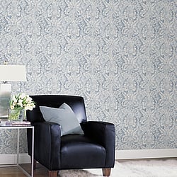 Galerie Wallcoverings Product Code: AF37714 - Abby Rose 4 Wallpaper Collection Galerie Wallcoverings Product Code AF37714 - Abby Rose 4 Wallpaper Collection - Blue Grey Colours - Valentine Damask Design