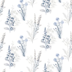 Galerie Wallcoverings Product Code: AF37716 - Abby Rose 4 Wallpaper Collection Galerie Wallcoverings Product Code AF37716 - Abby Rose 4 Wallpaper Collection - Blue Navy Grey Colours - Flora Design