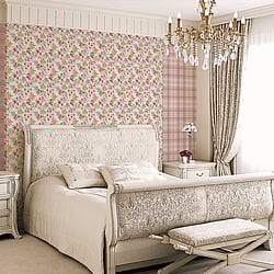 Galerie Wallcoverings Product Code: AF37724 - Abby Rose 4 Wallpaper Collection Galerie Wallcoverings Product Code AF37724 - Abby Rose 4 Wallpaper Collection - Taupe Pink Plum Colours - Linen Floral Design