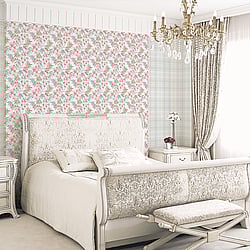 Galerie Wallcoverings Product Code: AF37725 - Abby Rose 4 Wallpaper Collection Galerie Wallcoverings Product Code AF37725 - Abby Rose 4 Wallpaper Collection - Turquoise Green Colours - Linen Floral Design