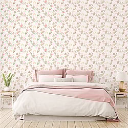 Galerie Wallcoverings Product Code: AF37732 - Abby Rose 4 Wallpaper Collection Galerie Wallcoverings Product Code AF37732 - Abby Rose 4 Wallpaper Collection - Pink Khaki Grey Colours - Fern Floral Design