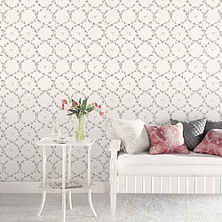 Galerie Wallcoverings Product Code: AF37744 - Abby Rose 4 Wallpaper Collection Galerie Wallcoverings Product Code AF37744 - Abby Rose 4 Wallpaper Collection - Light Grey Black Colours - Floral Laurel Design