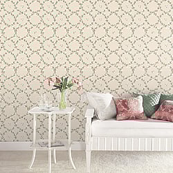 Galerie Wallcoverings Product Code: AF37745 - Abby Rose 4 Wallpaper Collection Galerie Wallcoverings Product Code AF37745 - Abby Rose 4 Wallpaper Collection - Turquoise Beige Plum Colours - Floral Laurel Design
