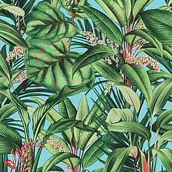 Galerie Wallcoverings Product Code: AM30004 - Amazonia Wallpaper Collection Galerie Wallcoverings Product Code AM30004 - Amazonia Wallpaper Collection - Blue Green Colours - Tropical Print Design