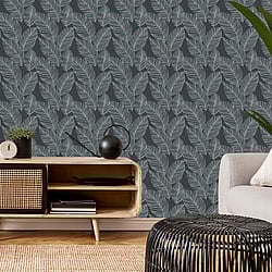 Galerie Wallcoverings Product Code: AM30014 - Amazonia Wallpaper Collection Galerie Wallcoverings Product Code AM30014 - Amazonia Wallpaper Collection - Black Silver Colours - Quill Design