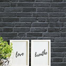 Galerie Wallcoverings Product Code: BB51103 - Bricks And More Wallpaper Collection Galerie Wallcoverings Product Code BB51103 - Bricks And More Wallpaper Collection - Grey Black Colours - Brickshire Residents Motif Design