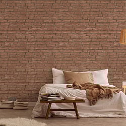 Galerie Wallcoverings Product Code: BB51107 - Bricks And More Wallpaper Collection Galerie Wallcoverings Product Code BB51107 - Bricks And More Wallpaper Collection - Brown Orange Colours - Industrial Chic Motif Design