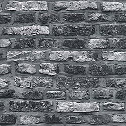 Galerie Wallcoverings Product Code: BB51112 - Bricks And More Wallpaper Collection Galerie Wallcoverings Product Code BB51112 - Bricks And More Wallpaper Collection - Grey Black Colours - Brickshire Residents Motif Design