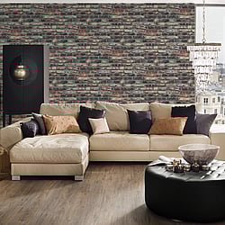 Galerie Wallcoverings Product Code: BB51113 - Bricks And More Wallpaper Collection Galerie Wallcoverings Product Code BB51113 - Bricks And More Wallpaper Collection - Beige Brown Grey Colours - Brickshire Residents Motif Design