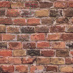 Galerie Wallcoverings Product Code: BB51115 - Bricks And More Wallpaper Collection Galerie Wallcoverings Product Code BB51115 - Bricks And More Wallpaper Collection - Brown Orange Red Colours - Brickshire Residents Motif Design