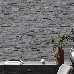 Galerie Wallcoverings Product Code: BB51149 - Bricks And More Wallpaper Collection Galerie Wallcoverings Product Code BB51149 - Bricks And More Wallpaper Collection - Grey Black Colours - Graceful Granite Motif Design
