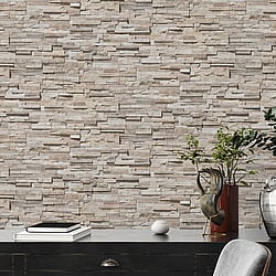Galerie Wallcoverings Product Code: BB51151 - Bricks And More Wallpaper Collection Galerie Wallcoverings Product Code BB51151 - Bricks And More Wallpaper Collection - Beige Brown Grey Colours - Graceful Granite Motif Design