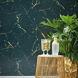Galerie Wallcoverings Product Code: BB51158 - Bricks And More Wallpaper Collection Galerie Wallcoverings Product Code BB51158 - Bricks And More Wallpaper Collection - Green Metallic Colours - Luxurious Marble Motif Design