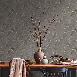Galerie Wallcoverings Product Code: BB51159 - Bricks And More Wallpaper Collection Galerie Wallcoverings Product Code BB51159 - Bricks And More Wallpaper Collection - Metallic Black Colours - Luxurious Marble Motif Design
