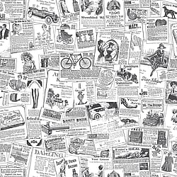 Galerie Wallcoverings Product Code: BK32083 - Fresh Kitchens 5 Wallpaper Collection Galerie Wallcoverings Product Code BK32083 - Fresh Kitchens 5 Wallpaper Collection - White Black Colours - Newspaper Design