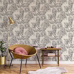 Galerie Wallcoverings Product Code: BL22720 - Botanica Wallpaper Collection Galerie Wallcoverings Product Code BL22720 - Botanica Wallpaper Collection - Grey Beige Colours - Leopard Design