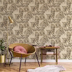 Galerie Wallcoverings Product Code: BL22721 - Botanica Wallpaper Collection Galerie Wallcoverings Product Code BL22721 - Botanica Wallpaper Collection - Beige Colours - Leopard Design