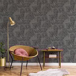 Galerie Wallcoverings Product Code: BL22722 - Botanica Wallpaper Collection Galerie Wallcoverings Product Code BL22722 - Botanica Wallpaper Collection - Black Colours - Leopard Design