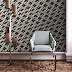 Galerie Wallcoverings Product Code: BL22733 - Botanica Wallpaper Collection Galerie Wallcoverings Product Code BL22733 - Botanica Wallpaper Collection - Taupe Colours - Chain Link Design