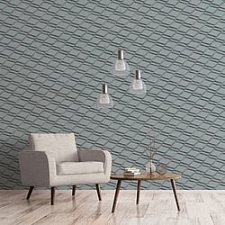 Galerie Wallcoverings Product Code: BL22734 - Botanica Wallpaper Collection Galerie Wallcoverings Product Code BL22734 - Botanica Wallpaper Collection - Blue Colours - Chain Link Design