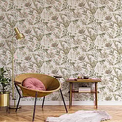 Galerie Wallcoverings Product Code: BL22740 - Botanica Wallpaper Collection Galerie Wallcoverings Product Code BL22740 - Botanica Wallpaper Collection - Pink Green Colours - Mystic Floral Design