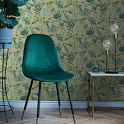 Galerie Wallcoverings Product Code: BL22741 - Botanica Wallpaper Collection Galerie Wallcoverings Product Code BL22741 - Botanica Wallpaper Collection - Green Colours - Mystic Floral Design