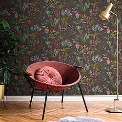Galerie Wallcoverings Product Code: BL22742 - Botanica Wallpaper Collection Galerie Wallcoverings Product Code BL22742 - Botanica Wallpaper Collection - Purple Colours - Mystic Floral Design